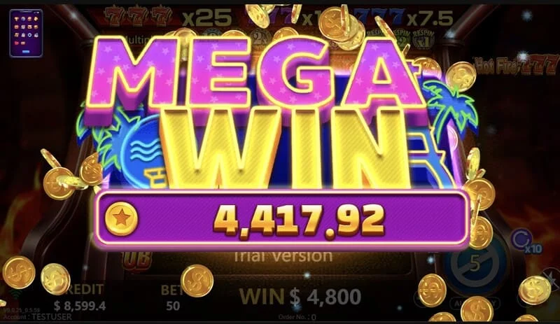 Hot Fire 777 - malaking panalo sa Prize Line